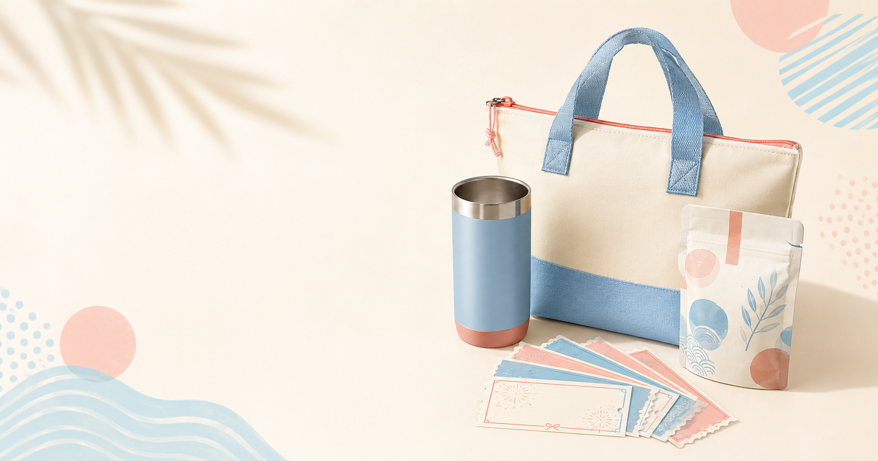 ヴィ・ド・フランス 夏のHAPPY BAG 2026の保冷バッグ、タンブラー、和紅茶、クーポンをイメージした画像