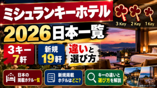 ミシュランキーホテル2026日本一覧｜3キー7軒・新規19軒、違いと選び方