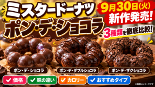 ミスド『ポン・デ・ショコラ』2026はどれを選ぶ？3種類の違い・価格・おすすめタイプを徹底比較