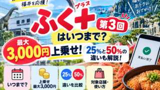 ふく＋第3回はいつまで？最大3,000円上乗せ・25％と50％の違い
