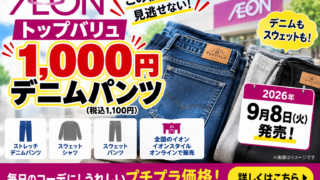 トップバリュ1,000円デニムは買い？9月8日発売・サイズと選び方を徹底解説