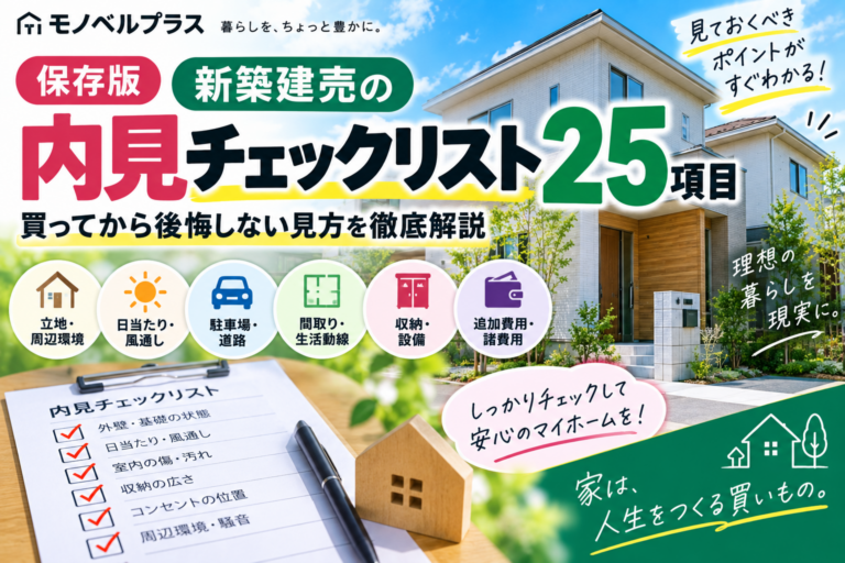 【保存版】新築建売の内見チェックリスト25項目|買ってから後悔しない見方を徹底解説