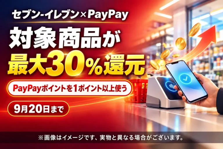 セブン-イレブン×PayPay最大30％還元は9月20日まで｜対象商品・1ポイント利用条件・注意点を徹底解説